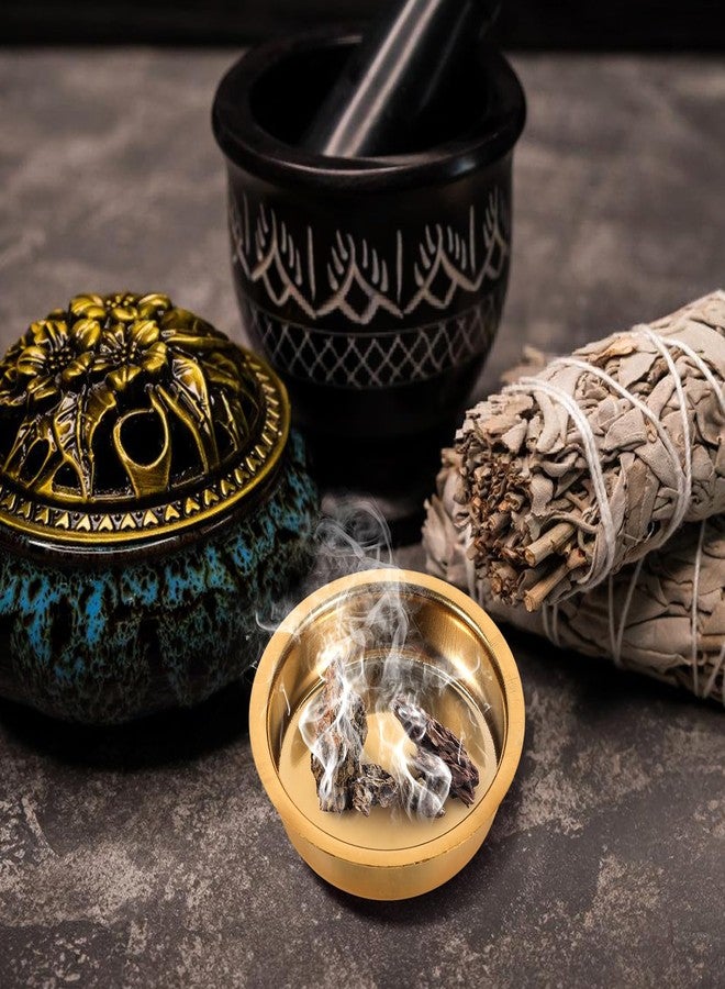 VOSAREA 6pcs Metal Incense Cone Burners Tea Light Tins Cups Tealight Holders Brass Incense Burner Plate Holder Empty Scented Candle Cup DIY Candle Holders for Party Wedding Table Decoration - Image 3